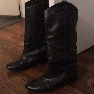 Loeffler Randall black mid-calf boots size 10
